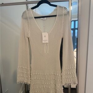 Miracle Beaded Crochet Mini Dress